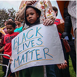 Young Black Lives Matter protester